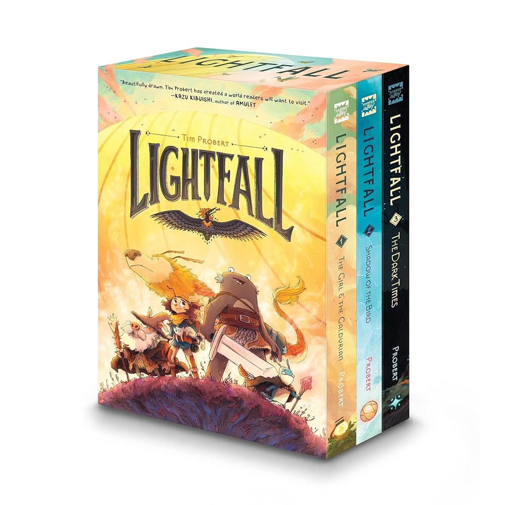 Lightfall 3-Book Box Set: A Graphic Novel Collection: Shadow of the Bird, The Dark Times, The Girl & the Galdurian cover image